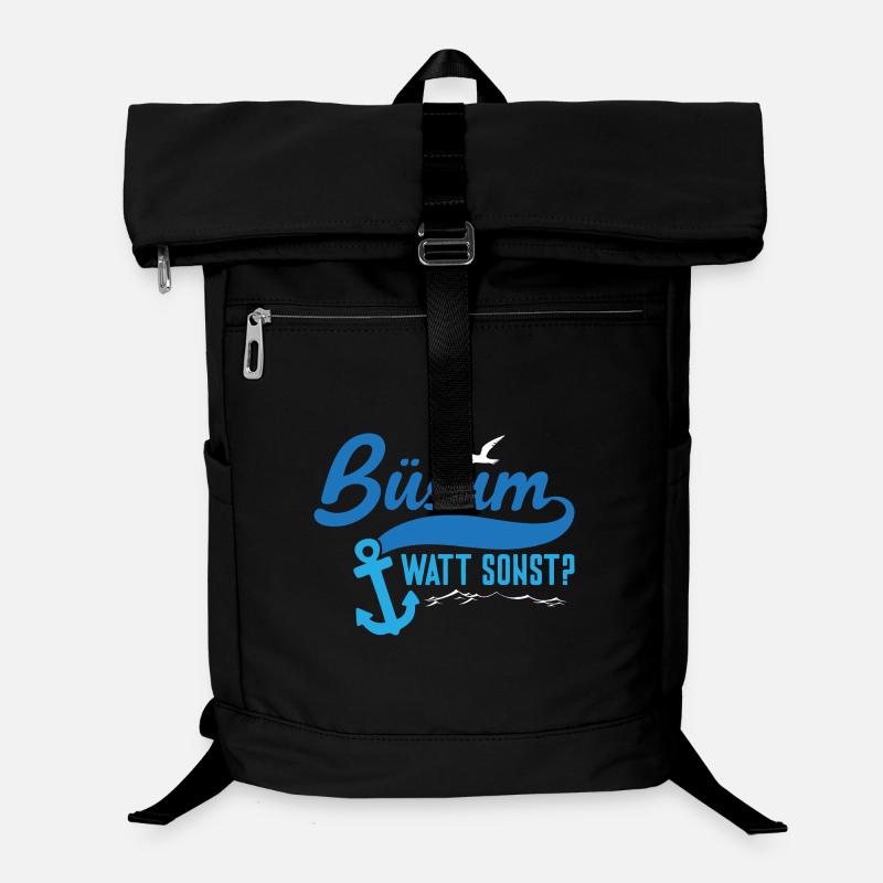 Nordsee Urlaub BÜSUM WATT SONST Lustiges Laptop-Rucksack 