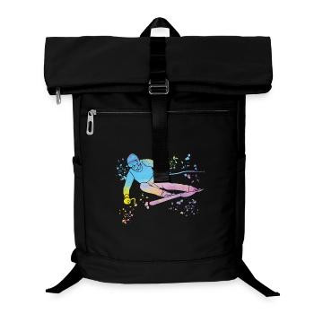 Alpine skiing Winter sports Nordic skiing - Laptop Backpack - black - Front