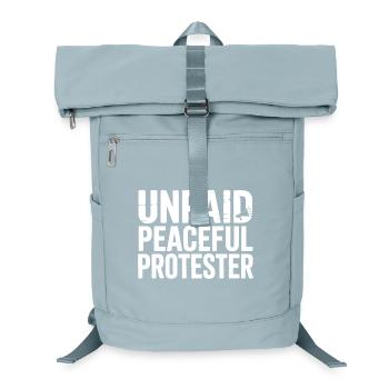 Unpaid Peaceful Protester Activist Saying Demo - Laptop Backpack - ice blue - Front