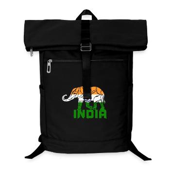 Indien Elefant / Flagge Geschenk Nationalfarbe - Laptop-Rucksack  - Schwarz - Vorne