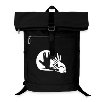 Kaninche Schatten Hand Vulkanischer Gruß trekkie - Laptop-Rucksack  - Schwarz - Vorne
