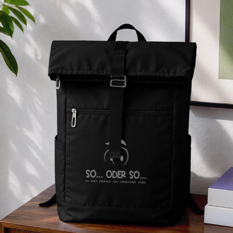 So...Oder So: Hässlicher Vogel - Grau Laptop-Rucksack 