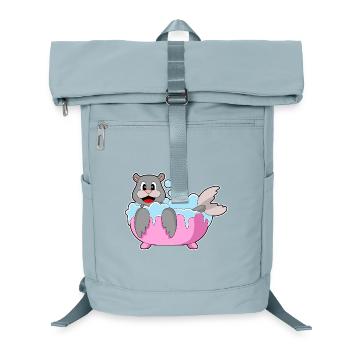 Seal Bathing Bathtub - Laptop Backpack - ice blue - Front