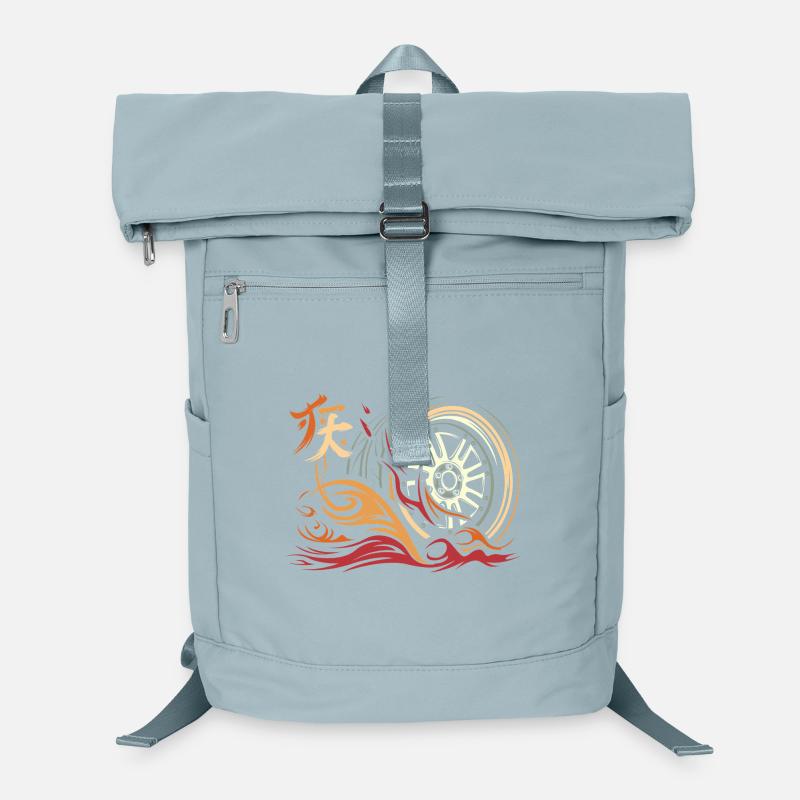Retro Speed Rim – Dynamic Racing Design Laptop Backpack