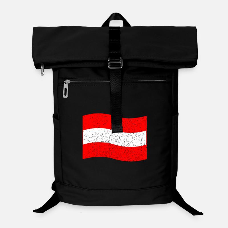 Vintage Österreich Flagge Laptop-Rucksack 