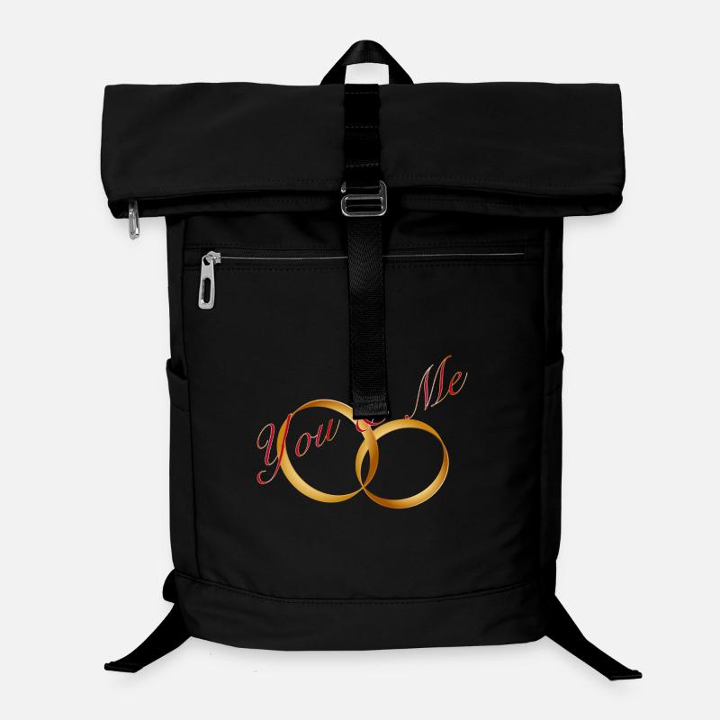 Bagues en or avec lettrage You & Me Sac à dos ordinateur