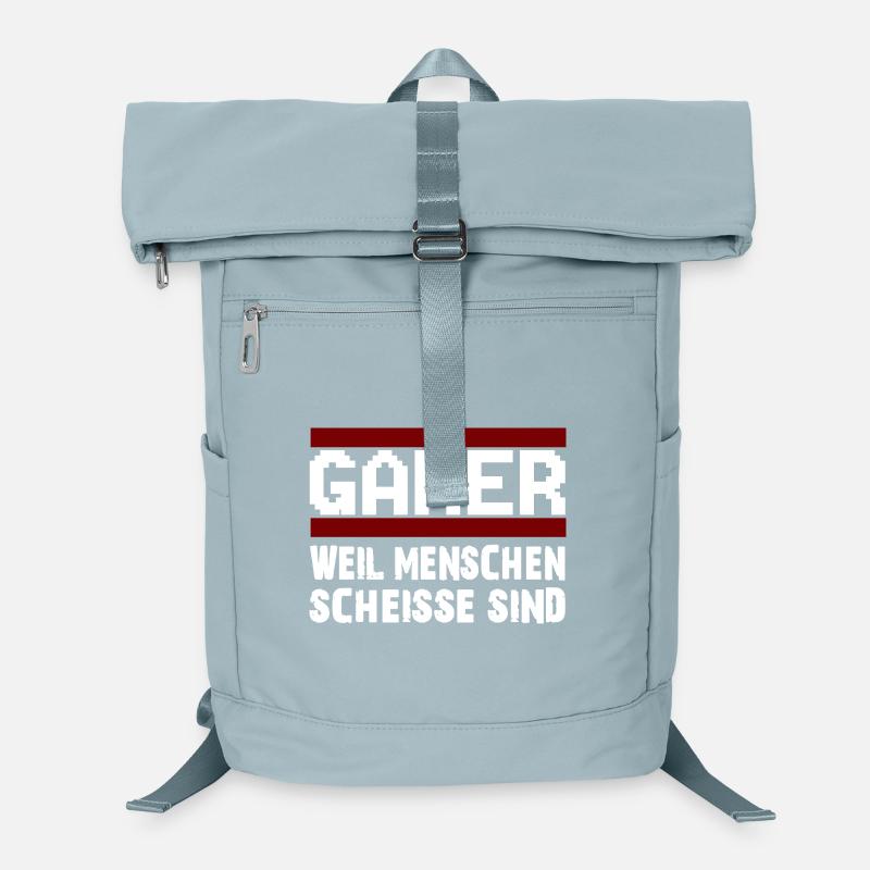 GAMER WEIL MENSCHEN SCHEISSE SIND Zocker Nerd Laptop-Rucksack 