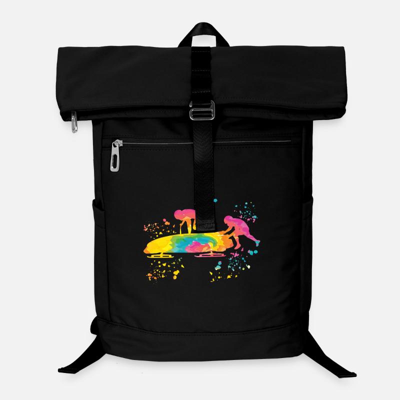 Bobfahrer Bobschlitten Zweierbob Laptop-Rucksack 