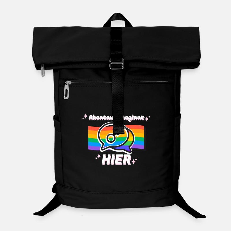 Adventure Starts Here Pride Symbol - Laptop Backpack - black
