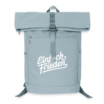 Einfach Frieden – Ruhe, Menschlichkeit - Laptop-Rucksack  - Eisblau - Vorne