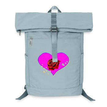 0herzen, rosen, perlen - Laptop-Rucksack  - Eisblau - Vorne
