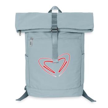 Neon Red Sketched Heart - Laptop Backpack - ice blue - Front