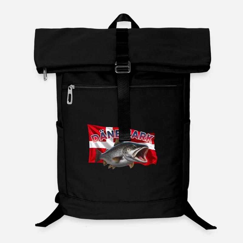 Pêche à la truite au Danemark - Motif du poisson Sac à dos ordinateur