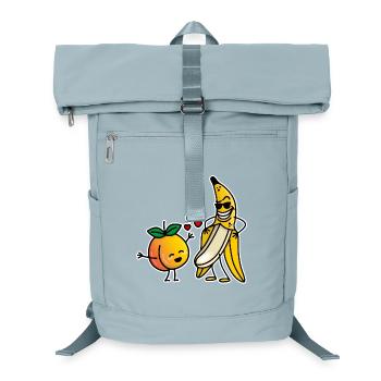Peach banana funny couple sex valentines day - Laptop Backpack - ice blue - Front