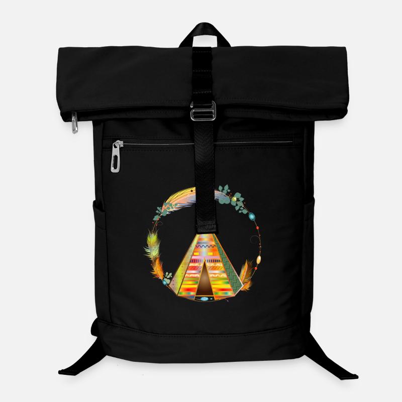 fantastically beautiful colorful teepee tent in the frame Laptop Backpack