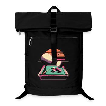 Billard 90er Jahre - Laptop-Rucksack  - Schwarz - Vorne