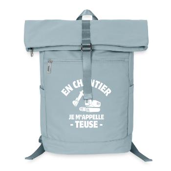 pelleteuse, engin de chantier, construction - Sac à dos ordinateur - bleu glacier - Devant