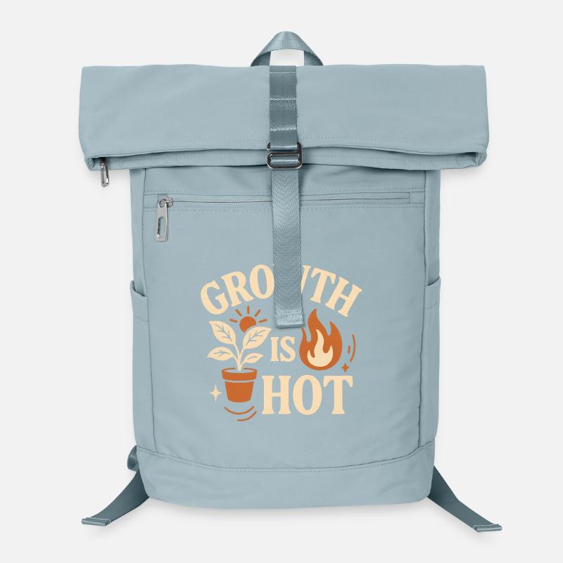Growth is Hot Plant Fire Motivational Design Laptop Backpack