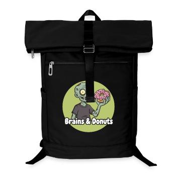 Zombie mit Donut Humor - Laptop-Rucksack  - Schwarz - Vorne