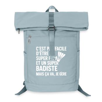 Badminton – Super Papa Badiste - Sac à dos ordinateur - bleu glacier - Devant