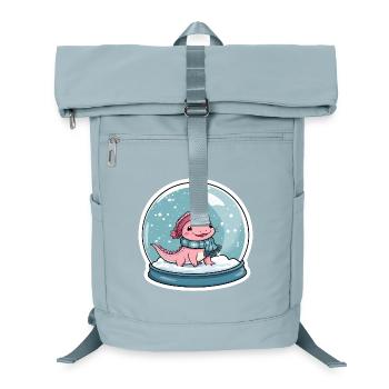 Axolotl in the snow globe - Laptop Backpack - ice blue - Front