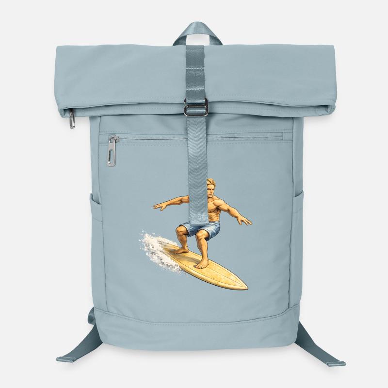 Surfer on wave in summer Laptop Backpack