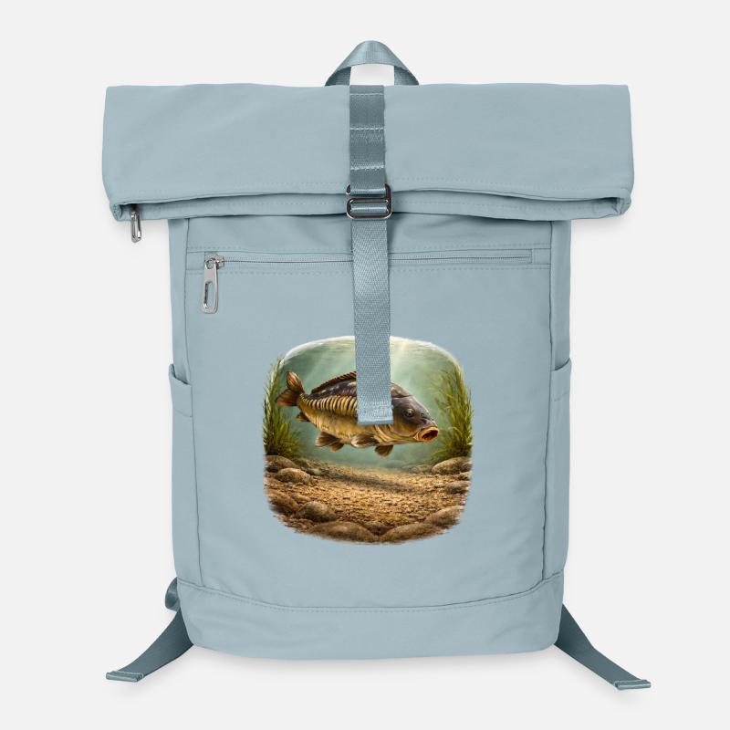 Spiegelkarpfen-Unterwasserfischerei-Design Laptop-Rucksack 