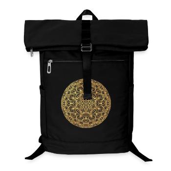 Jugendstil  Mandala - gold - Laptop-Rucksack  - Schwarz - Vorne