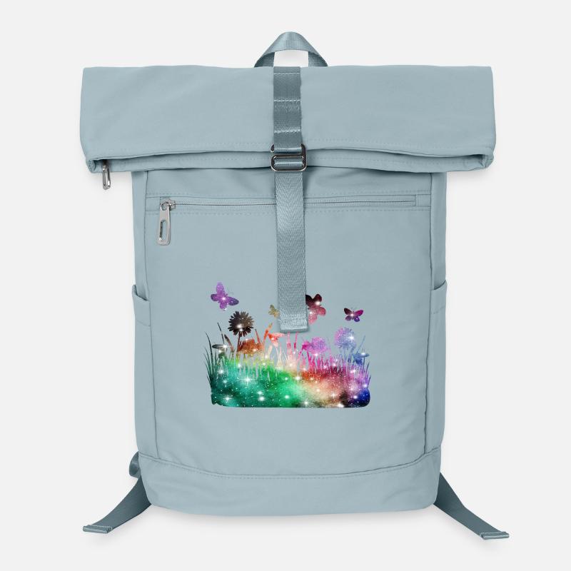 Flower Meadow Galaxy Garden Butterflies Laptop Backpack