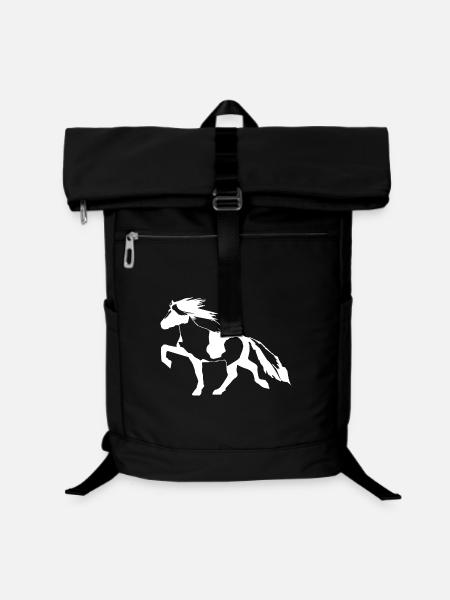 Schecke Islandpferd - Laptop-Rucksack - Schwarz