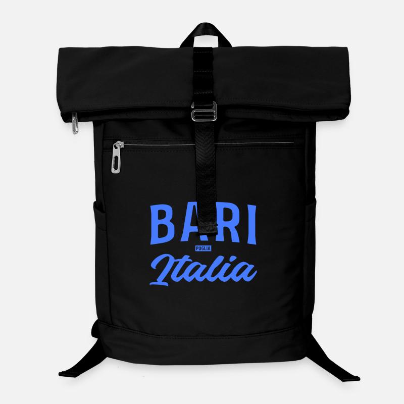Bari Italia Lettering Blue Laptop Backpack