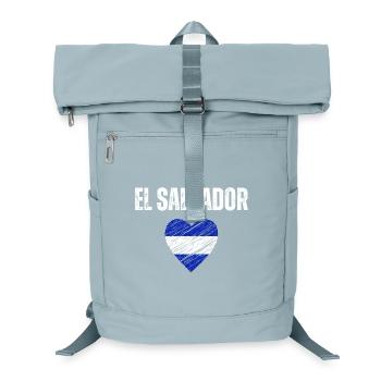 I love El Salvador, Salvadoran flag - Laptop Backpack - ice blue - Front