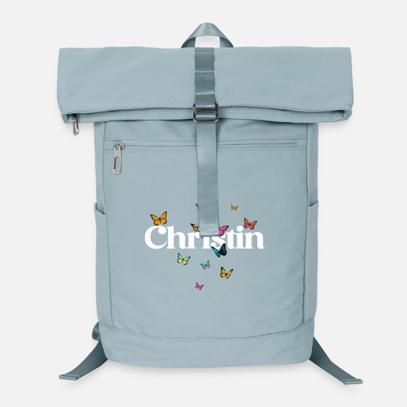 Schöner Mädchenname mit Schmetterlingen CHRISTIN Laptop-Rucksack 