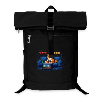 Gaming Cat – PC Gamer Humor - Laptop Backpack - black - Front