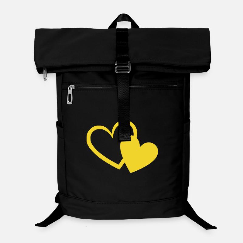 yellow heart yellow gift Valentine's Day Laptop Backpack