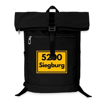 ALTE POSTLEITZAHL PLZ RETRO SIEGBURG - RHEIN SIEG - Laptop-Rucksack  - Schwarz - Vorne