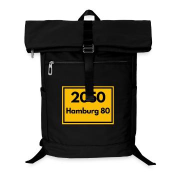 OLD POSTCODE POSTCODE RETRO 2050 HAMBURG 80 - ELBE - Laptop Backpack - black - Front
