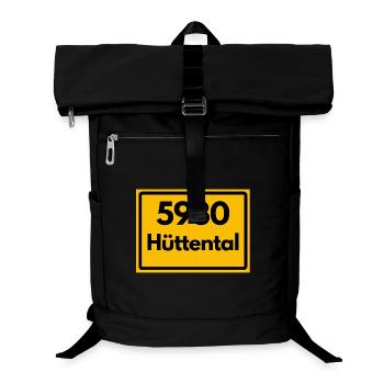 ALTE POSTLEITZAHL PLZ RETRO 5930 HÜTTENTAL - Laptop-Rucksack  - Schwarz - Vorne
