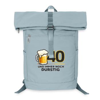 40. Geburtstag: Durstiger Humor - Laptop-Rucksack  - Eisblau - Vorne