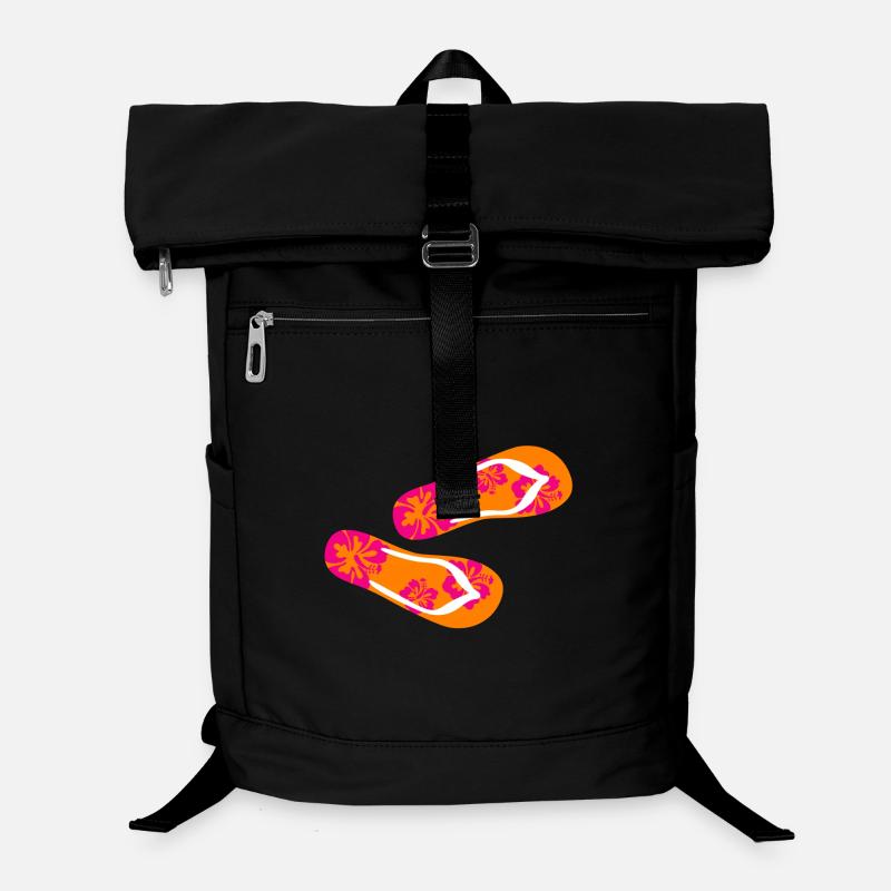 Babouches Hibiscus Tongs Vacances d’été Fun Sac à dos ordinateur