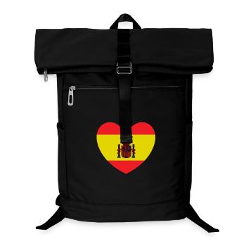 Drapeau du cœur de l’Espagne - Sac à dos ordinateur - noir - Devant