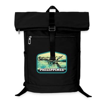 Pêche authentique aux Philippines - Sac à dos ordinateur - noir - Devant