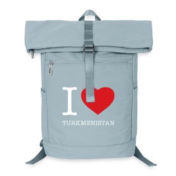 I LOVE TURKMENISTAN - Laptop-Rucksack  - Eisblau - Vorne