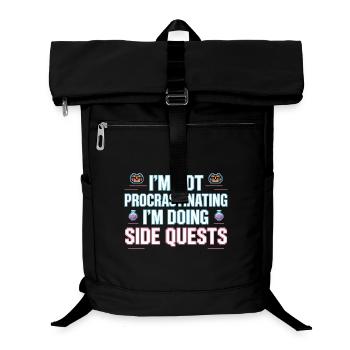 Im Not Procrastinating Im Doing Side Quests - Laptop Backpack - black - Front