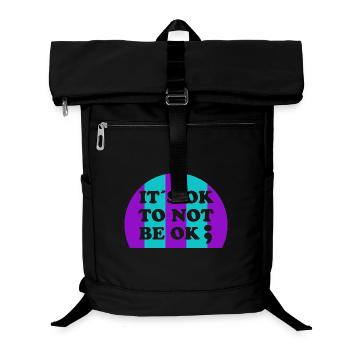 It´s OK To Not Be OK ; Suicide Awareness Semicolon - Laptop-Rucksack  - Schwarz - Vorne
