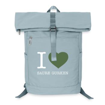 I love Saure Gurken - Laptop-Rucksack  - Eisblau - Vorne