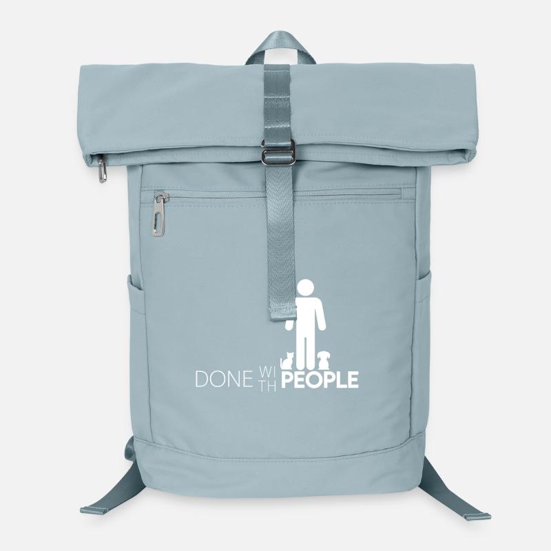 Done with People - Fertig mit Menschen Motiv Laptop-Rucksack 