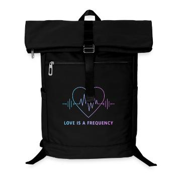 Love Is a Frequency - Herzfrequenz der Liebe - Laptop-Rucksack  - Schwarz - Vorne