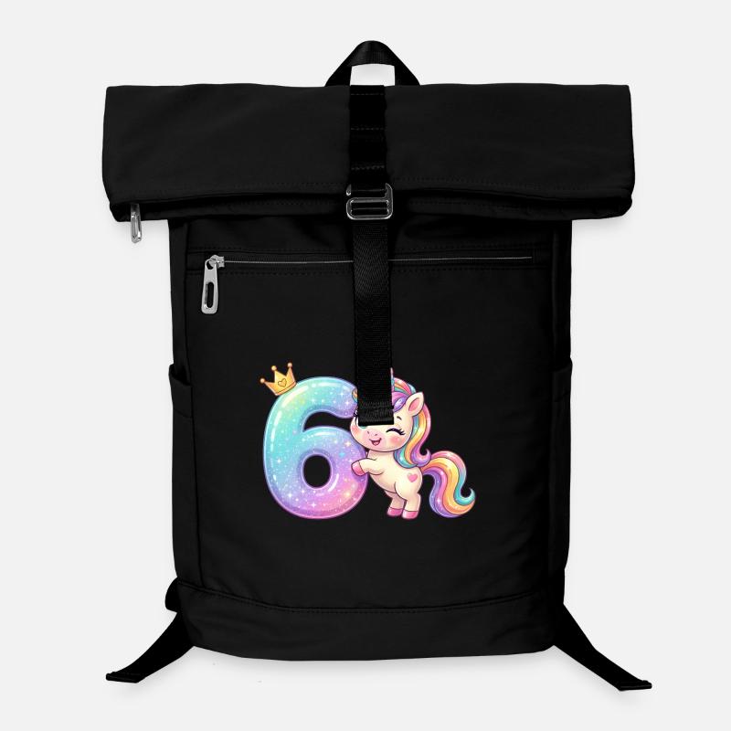 Ich bin 6 Kawaii Einhorn Mädchen Geburtstag Laptop-Rucksack 