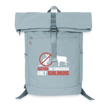 Österreich ohne Kängurus – Nur Kuhlimuhs - Laptop-Rucksack  - Eisblau - Vorne